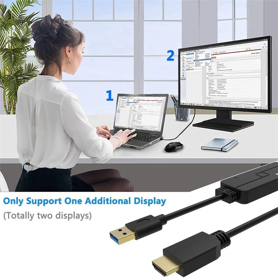 USB HDMI Кабель USB3.0 к hdmi конвертер шнур плоский провод HD кабель для ПК ноутбука