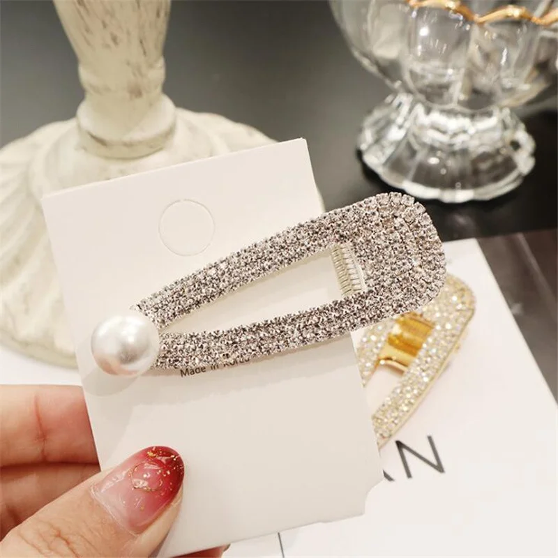 Style 5 1 шт., корейский стиль, стразы для женщин и девушек, геометрический сплав, модные заколки для волос, аксессуары для волос для девочек, золотые, серебристые блестящие заколки для волос - Цвет: Style 5