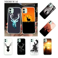penghuwan deer minimalistic animals tpu soft silicone phone case cover for iphone 11 pro xs max 8 7 6 6s plus x 5s se xr cover