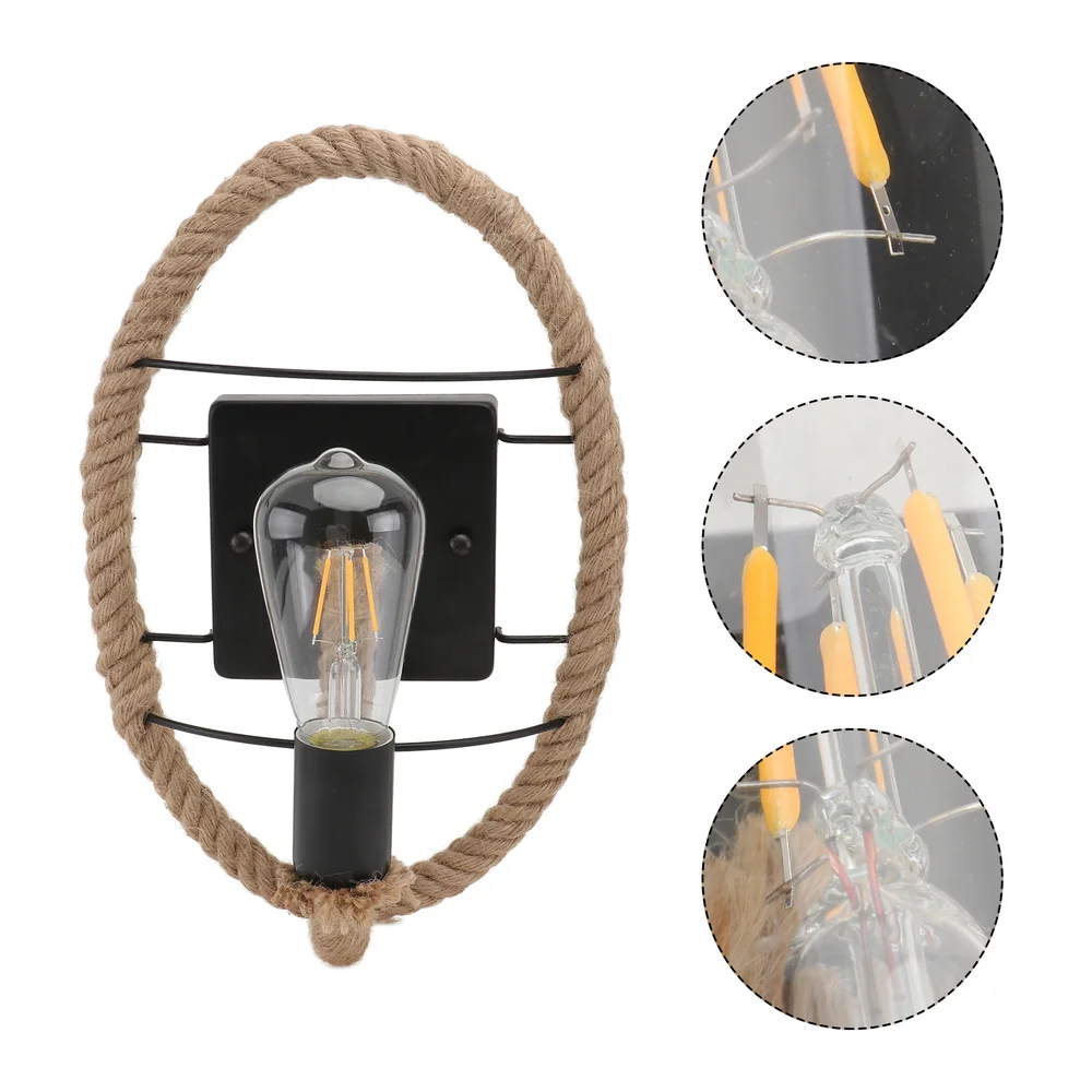 

1pc Retro Wall Lamp Living Room Lamp Cafe Decorative Light for Home (Brown)