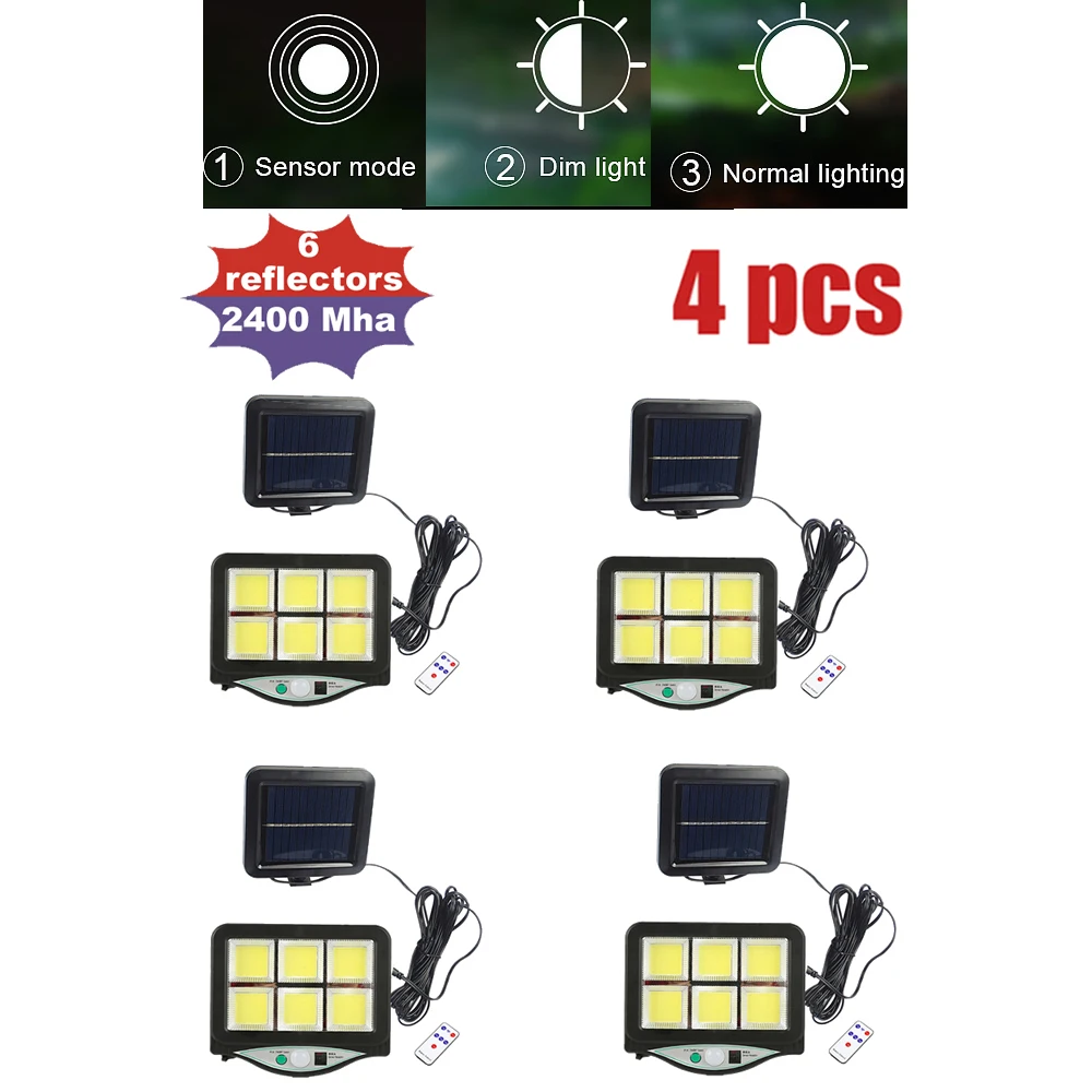 

seperable Solar Lights Outdoor 120 Led Bright Motion Sensor Light Wide Angle Wireless Waterproof IP65 Wall Lights for Garden Wal