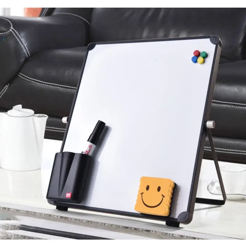 

Erasable Magnetic Whiteboard Desktop Message Board Reusable Stand Mini Easel with/without Clip for School Office Kids