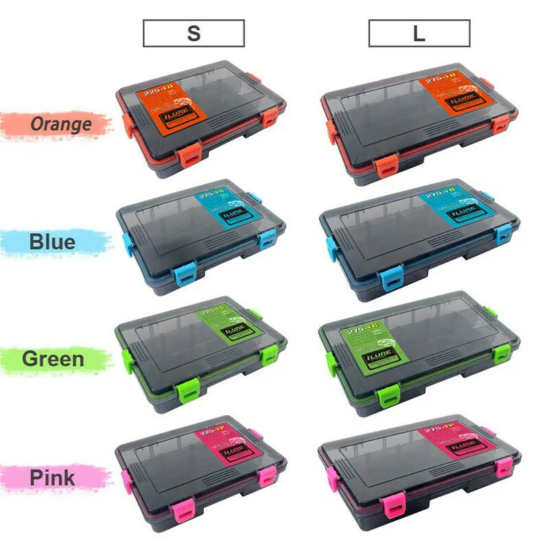 

Plastic Fishing Tackle Box With 6/8 Dampers Fishing Baits Lure Hook Supplies Tool Storage Box Fishing Gear Accessories