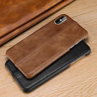 vintage stitch stitching matte genuine leather back cover case for iphone 6s 7 8 plus xs max ckhb cx1 diy name back cover case