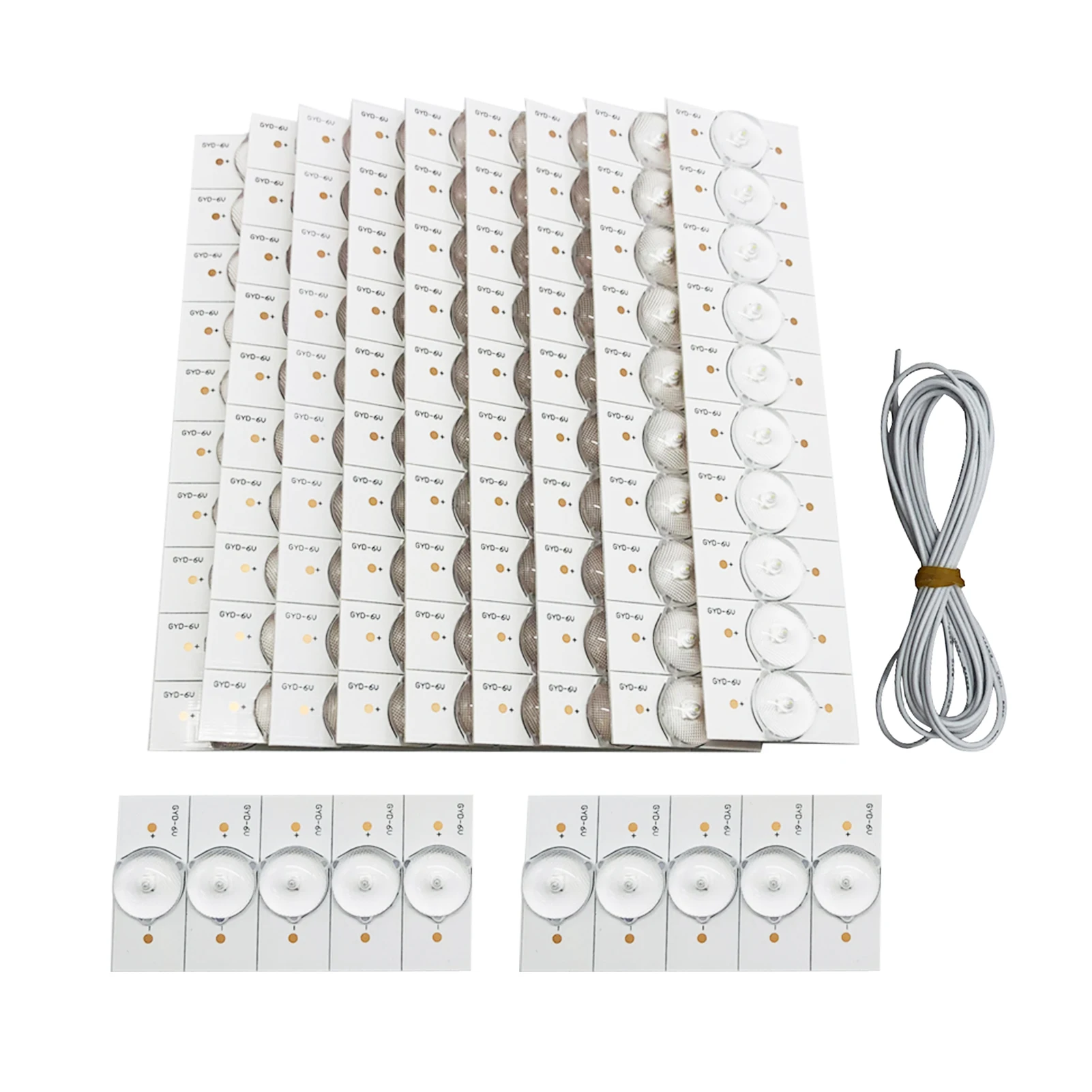 

100PCS 6V SMD Lamp Beads with Optical Lens Fliter for 32-65 LED TV Repair with 2M Wire Led Light Strip Parts Accessories