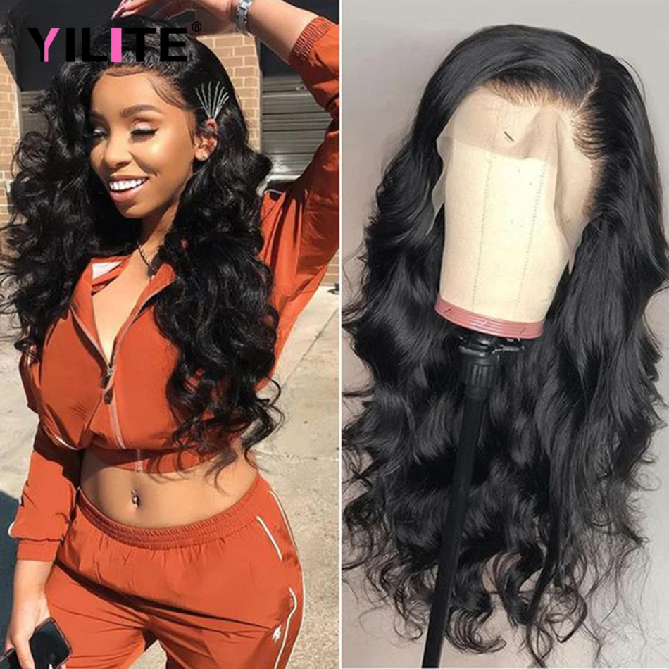 

1B Black HD Transparent Lace Front Wigs Glueless Body Wave Curly 13x4 Lace Frontal Human Hair Wigs Baby Hair Natural For Women