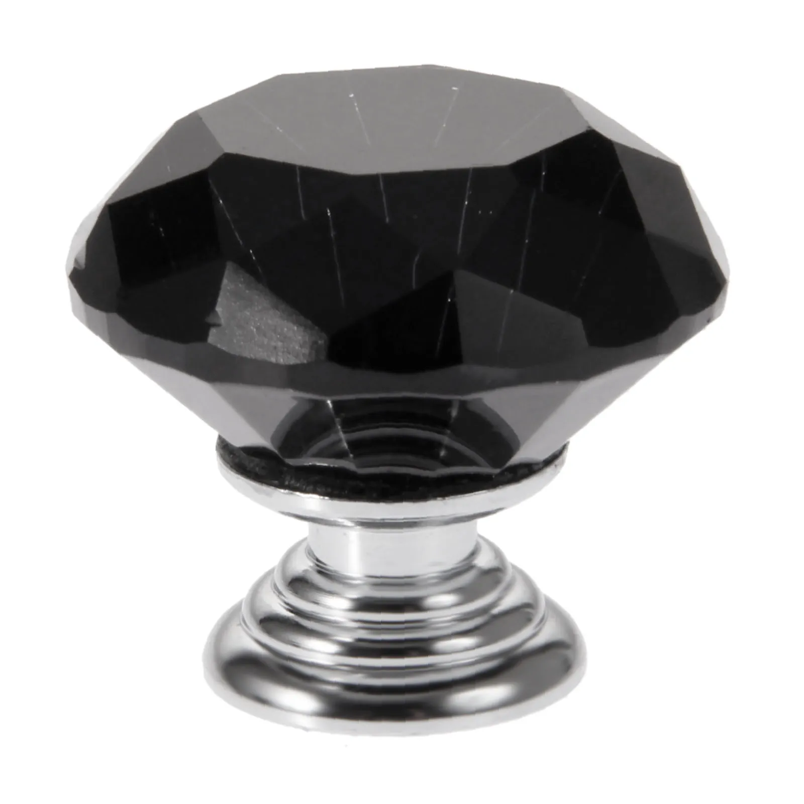 1x30 мм черная Алмазная форма Хрустальная стеклянная ручка выдвижная для шкафа