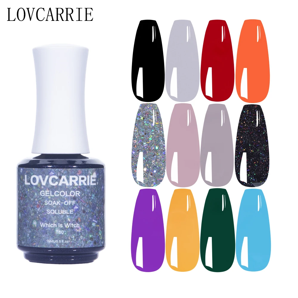 LOVCARRIE 15 мл УФ-гель для ногтей Vernis полуперманентный белый молочный телесный цвет