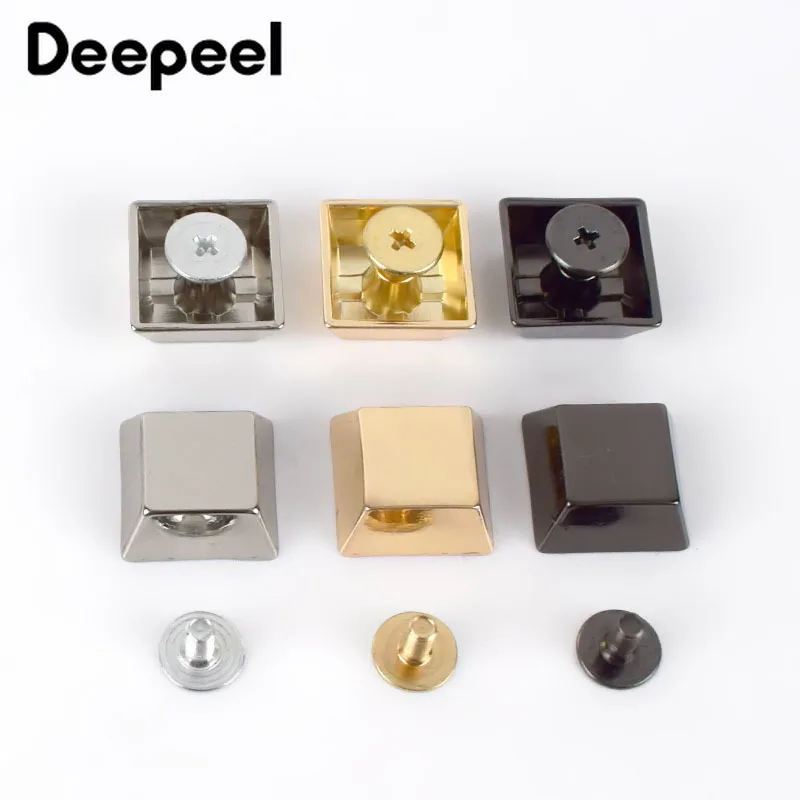 

Deepeel 5/10pcs 11x15x6.3mm Rivets Screw Bags Handbag Bottom Decorative Nails Studs Metal Buckles Snap Hook DIY Leather Craft