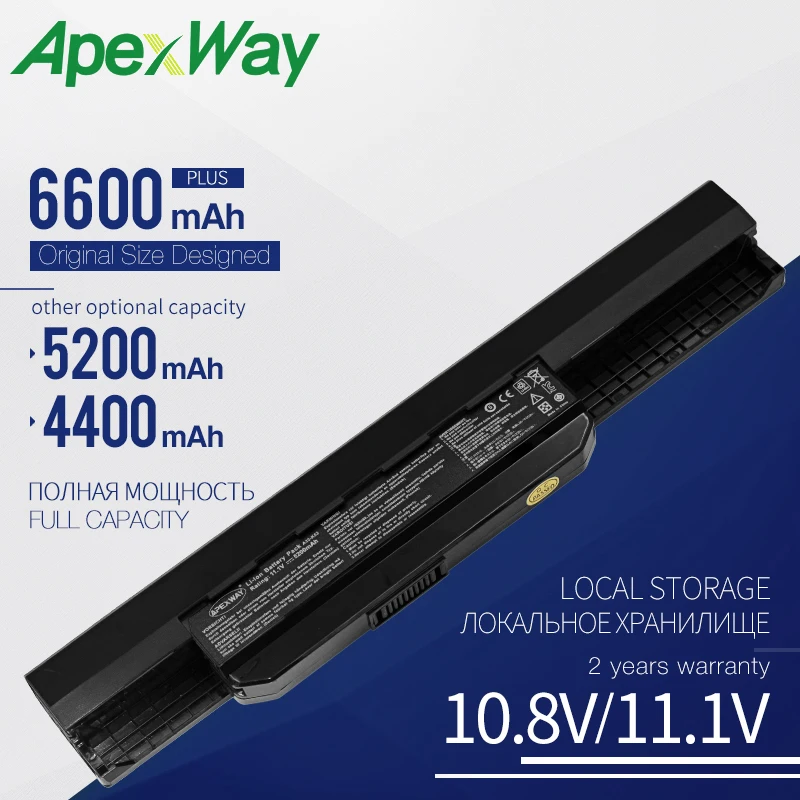 Apexway A32 K53 New Аккумулятор для ноутбука Asus K53S K53E A42 A31 A43 A53 K43 K53U X43 X53 X54 X84 X53SV