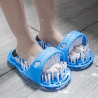 1pcs plastic bath shower feet massage slippers bath shoe brush foot washing device spa removal of dead skin foot care tools