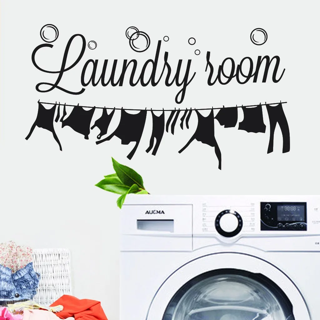 

laundry room home decoration wall sticker decals laundry shop wall fashion decoration home laundry room art sticker best art xy1