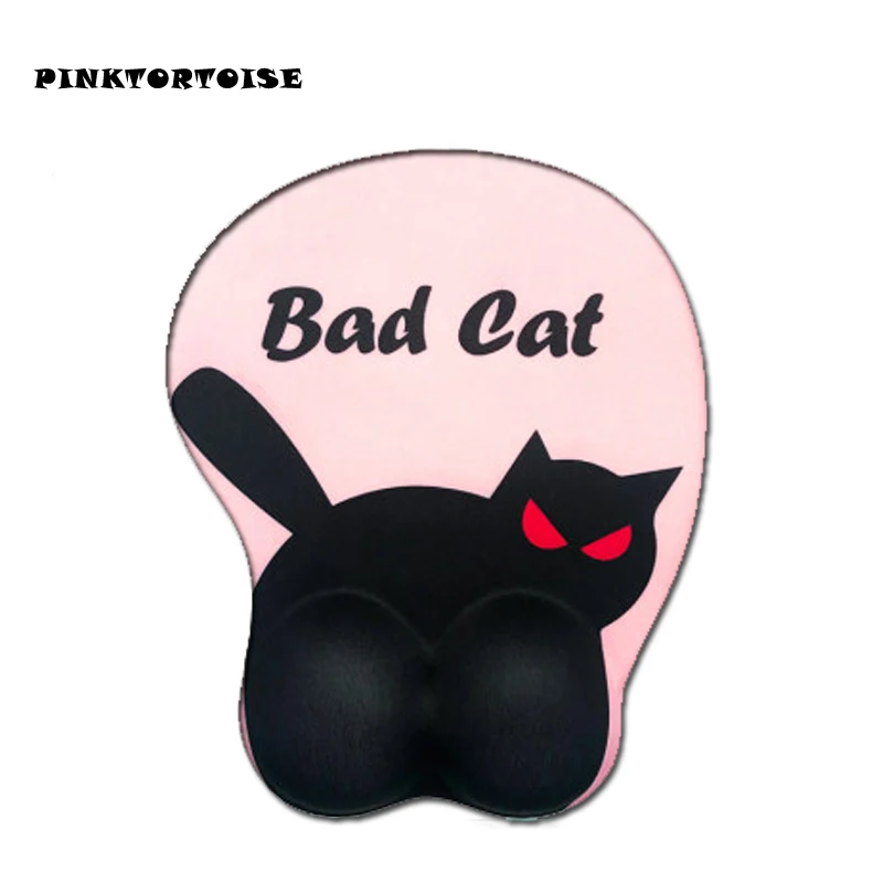 Аниме коробка плохой Кот 3D грудь силиконовая подставка под запястье ПК игровой
