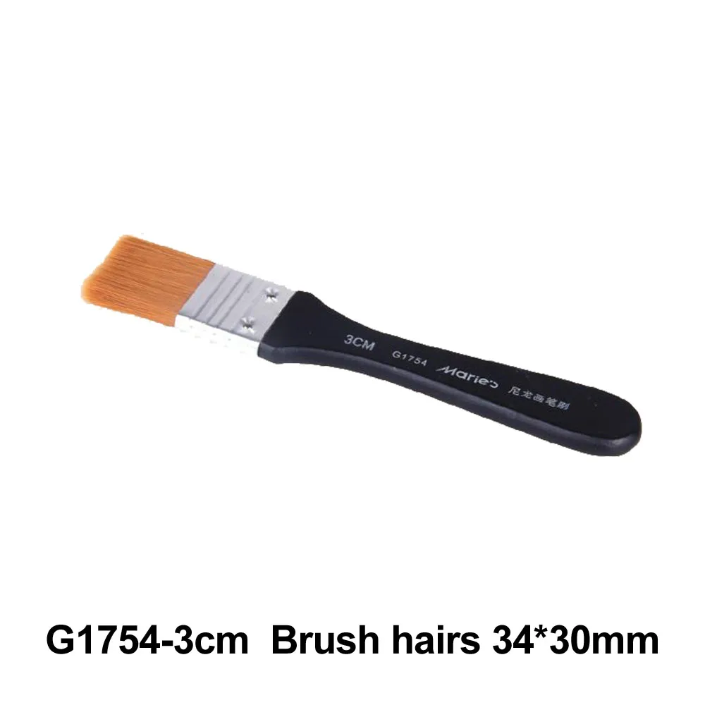 No. 3 Paint Brush Long Flat Head Cleaning Brush Gouache Acrylic Painting Brush Oil Brush Painting Wall Art Supplies