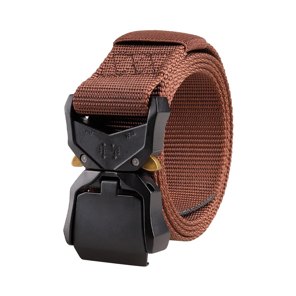 

YUEYE New Men's Multi-Functional Luxury Belt Double Quick Release Aluminum Alloy Buckle Nylon Waistband Belt Men's 2021
