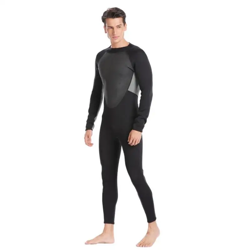 

1pcs Men Wetsuit Long Sleeve Wetsuits 3mm Solid Color Neoprene Scuba Diving Suit Snorkeling Surfing Swimwear Wetsuits