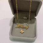 Колье-чокер женское из нержавеющей стали, с бабочкой