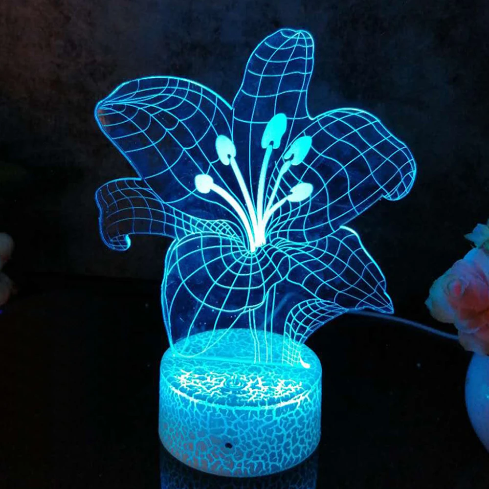 

Flower Children's Night Light Decor Indoor Lighting Mushroom Led Lamp USB Mood Cute Set Up Gamer Decoration Lights Anime Bedroom