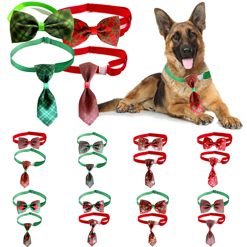 

Hot Sell 1PCS Christmas Dog Bow Tie Grooming Pet Product Handmade For Puppy Cat Dog Tie Bow Tie Puppy Dog Accessories 8 Colors