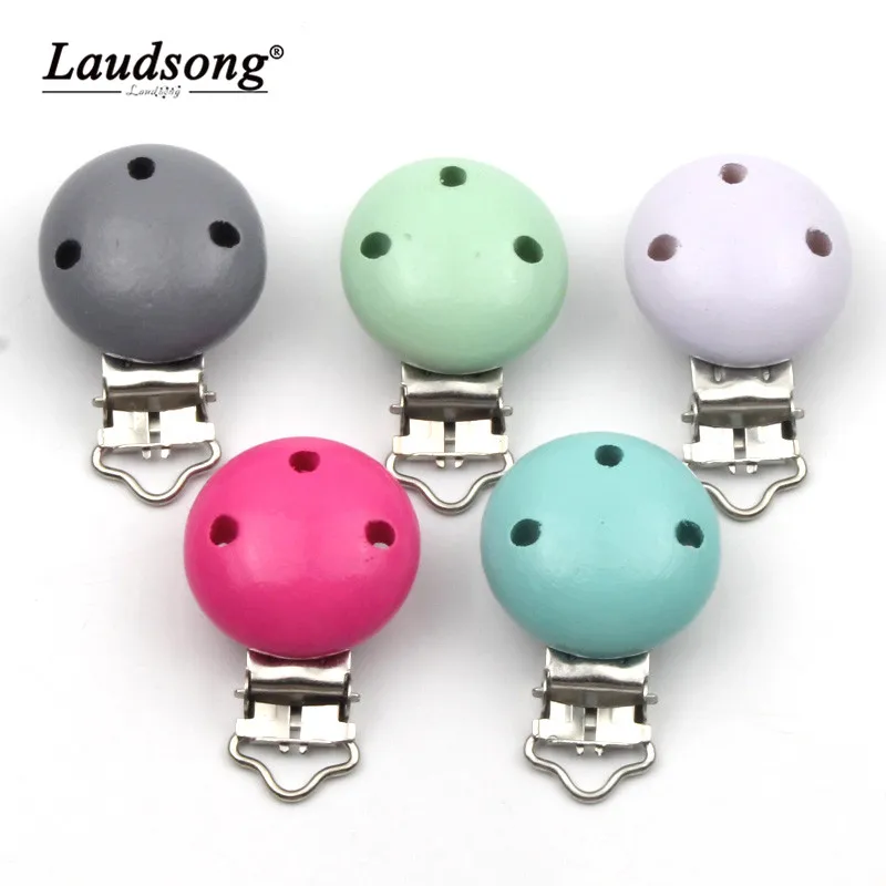 5 шт. деревянные детские соски зажимы металлические держатели Милая соска для