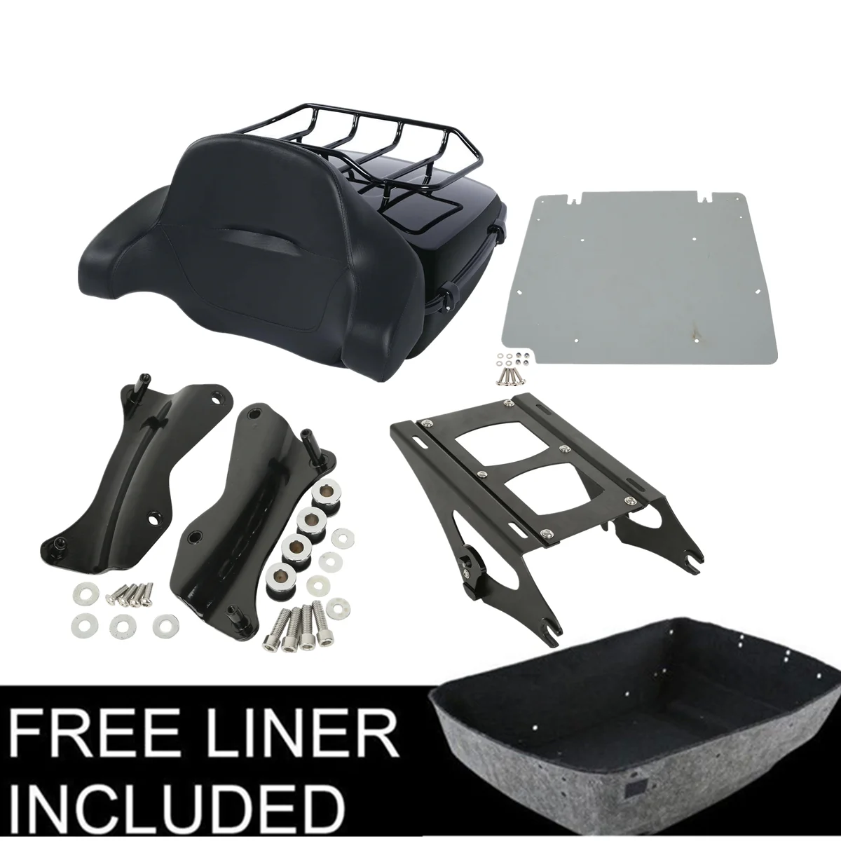 Мотоциклетные нарезанный пакет багажник спинки стойки для Харли Тур Пак Road King