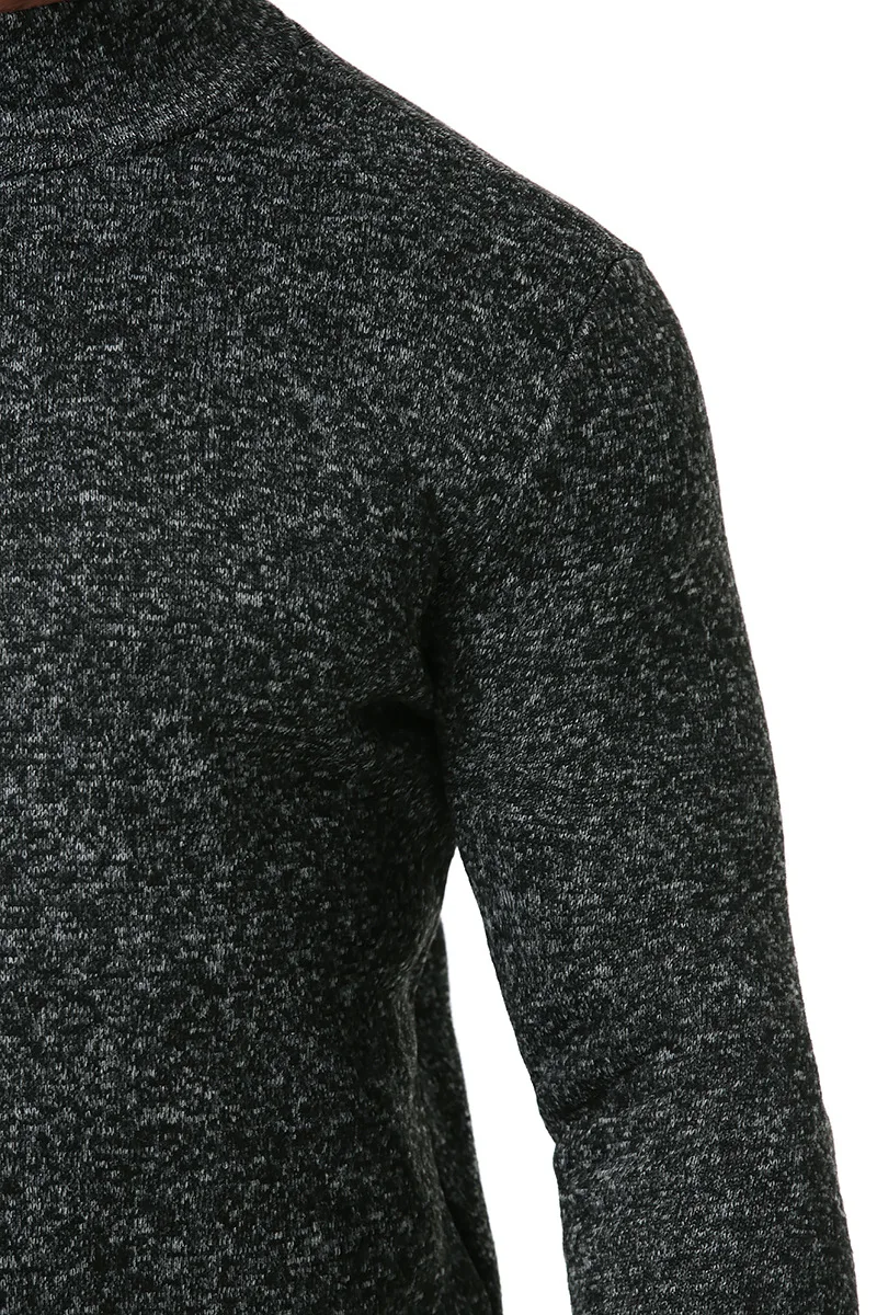 

Autumn Winter Fleece Sweater Men Regular Fit Pullovers Base Sweaters Knitting Long Sleeved Jersey