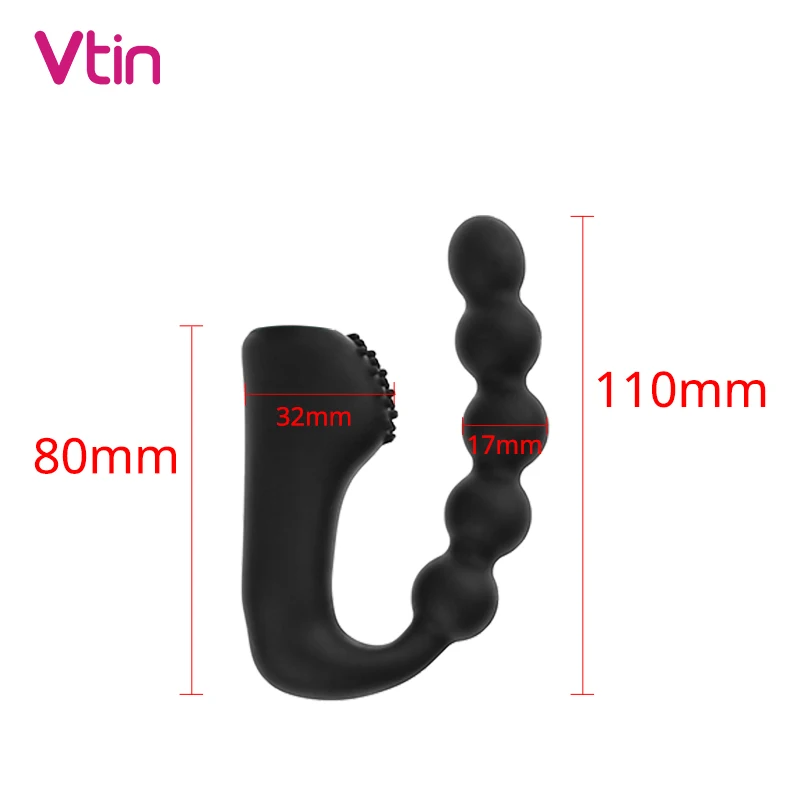 Вибратор-фаллоимитатор анальная пробка с вибратором массажер простаты для