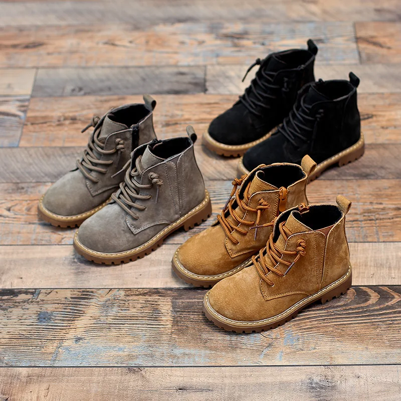 Winter Kids Boots For Boys 2020 Genuine Leather Children Snow Sneakers Toddler Girls Shoes Plush Warm Martin | Мать и ребенок