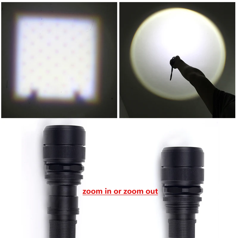 

XM-L2 U3 Hunting Tactical Led Flashlight Aluminum Torch Light Zoomable USB Rechargeable 18650 Battery Remote Switch Lantern