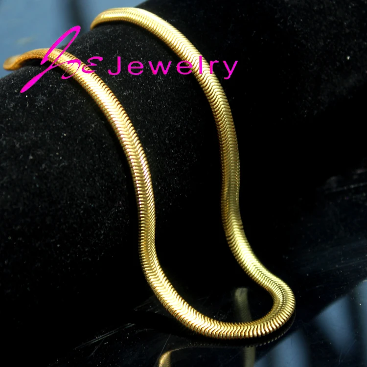 Мужские золотые ювелирные изделия цвет золото 5 мм модные новые ожерелья с