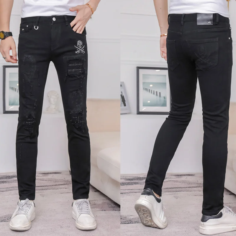 

Новые джинсы высокого качества в европейском стиле преступник D2 итальянские брендовые джинсы с эластичной резинкой на джинсы брюки каранд...