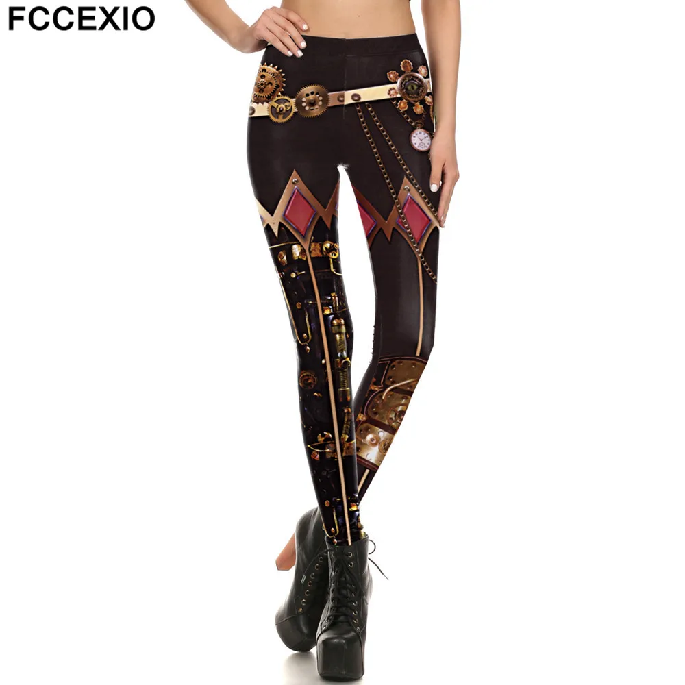 FCCEXIO женские бесшовные Легинсы Модные пикантные облегающие брюки со средней