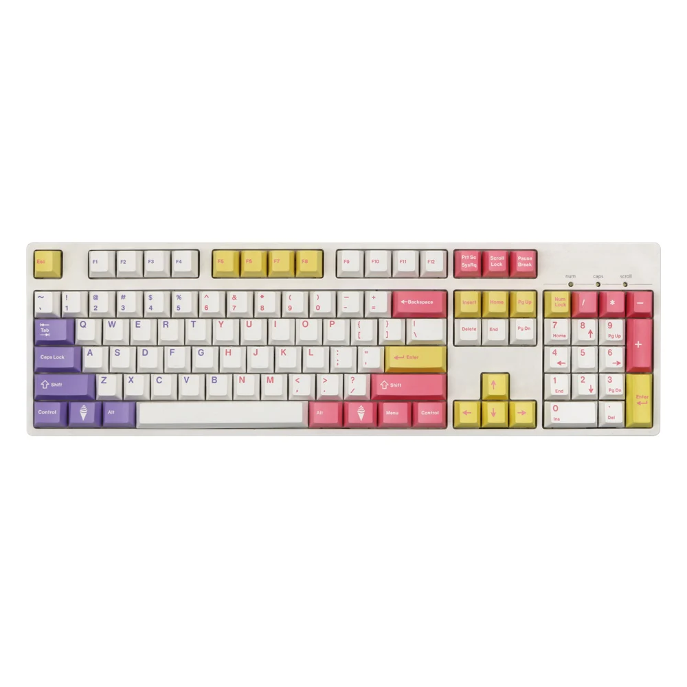 

Ice Cream Color Design Keycaps For Cherry Mx Switch Mechanical Gaming Keyboard Cherry Profile Colorful PBT Key Caps