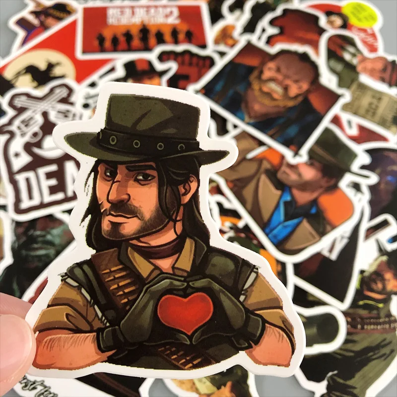 50 шт./компл. наклейки для игры Red Dead Redemption ноутбука ПК скейтборда велосипеда