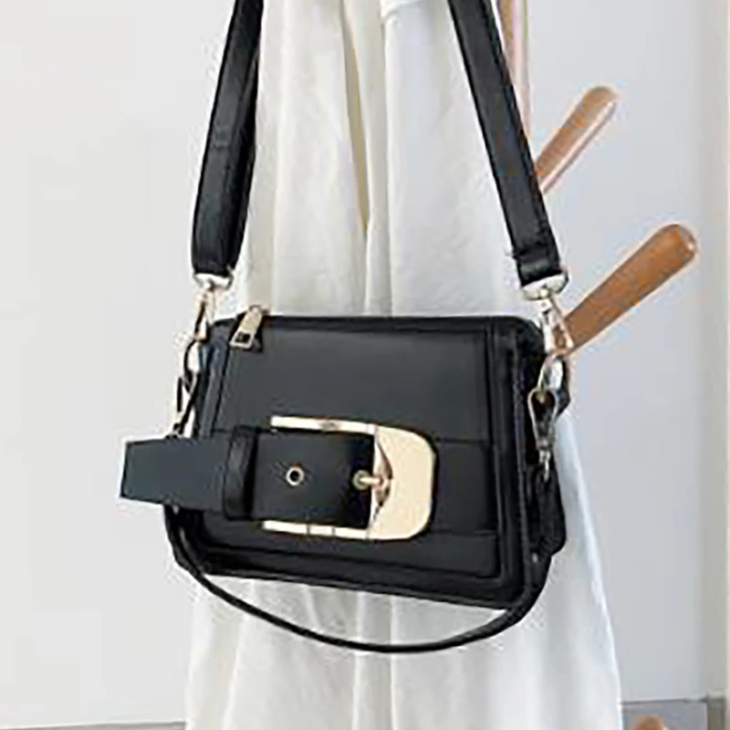 

Small Solid Color Crossbody Messenger Handbags for Women 2021 Fashion Hasp Flaps Female Shoulder Bag Designer Ladies Trend Purse