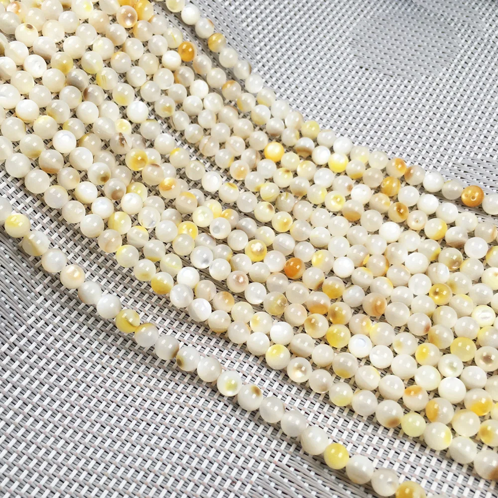 

Natural Shell Beading Round beads Punch Loose Beads Isolation Bead for Jewelry Making DIY for bracelet necklace Accessories