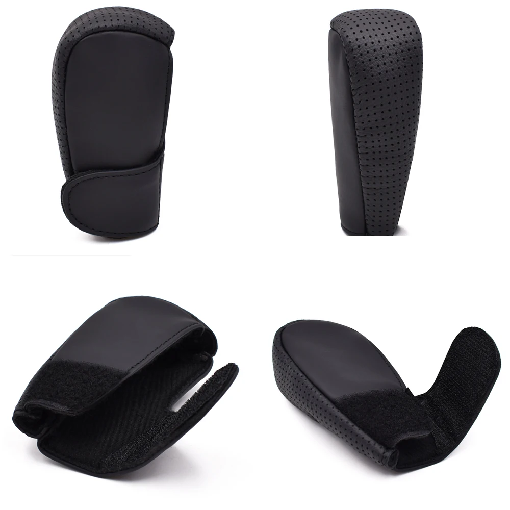 

Anti-Slip Car Gear Shift Knob Cover Protector Universal PU Leather Non-Slip Car Handbrake Protector Auto Interior Accessories