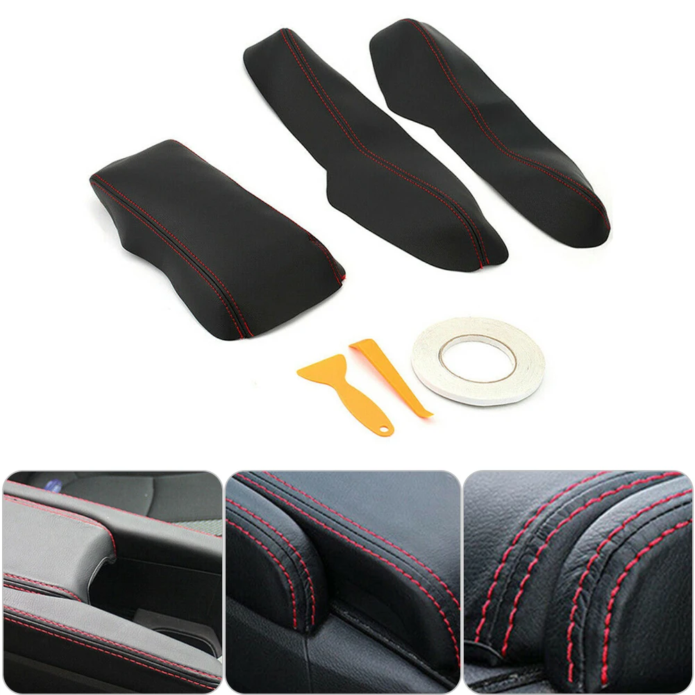 3Pcs Leather Center Armrest Box Case Cover Trim Tool for Honda Civic 2016-2018 | Автомобили и мотоциклы