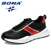 bona 2021 new designers classic sneakers men casual shoes breathable lace up casual shoes man walking footwear chaussure homme