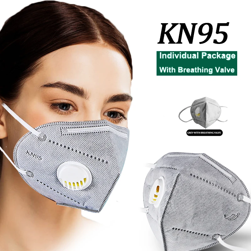 

Reuseable KN95 Valve Mask Safety Dust Respirator kn95 Valved Face Masks Mouth Dustproof Protective Mascarillas Kn95Mask