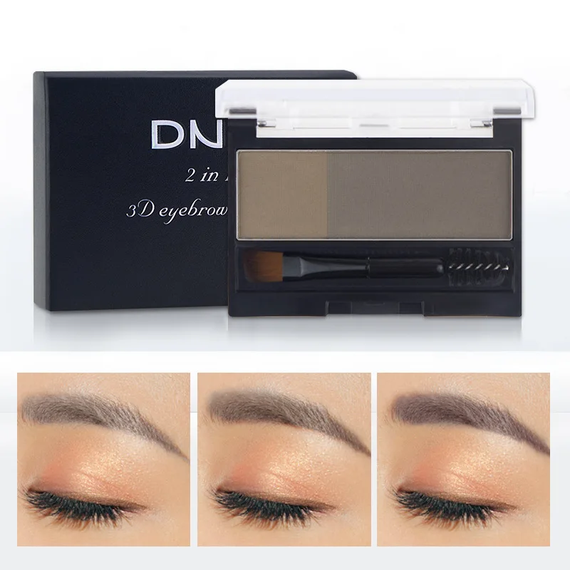 Double Color Eyebrow Powder Professional Makeup Palette Stamp Eye Brow Enhancers Brows Shadow Make Up | Красота и здоровье