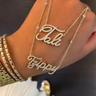 Ожерелье с именем под заказ, ожерелье из циркония для женщин, ожерелье с золотистой цепочкой под заказ, циркониевые аксессуары, подарки на день рождения