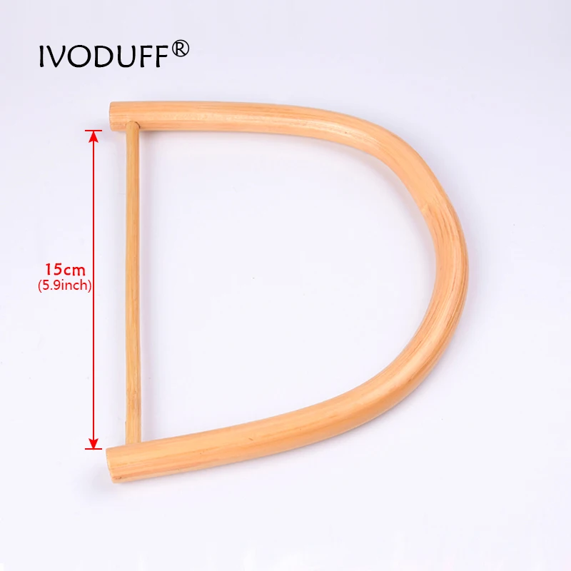Ручка D-образной формы для сумок, ручка из бамбукового ротанга 150 мм для изготовления сумок от AliExpress WW