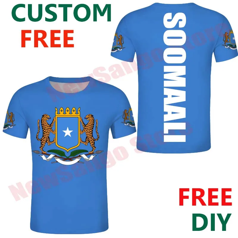 Somalis Бесплатная индивидуальная Мужская футболка Soomaali с эмблемой флага уличная