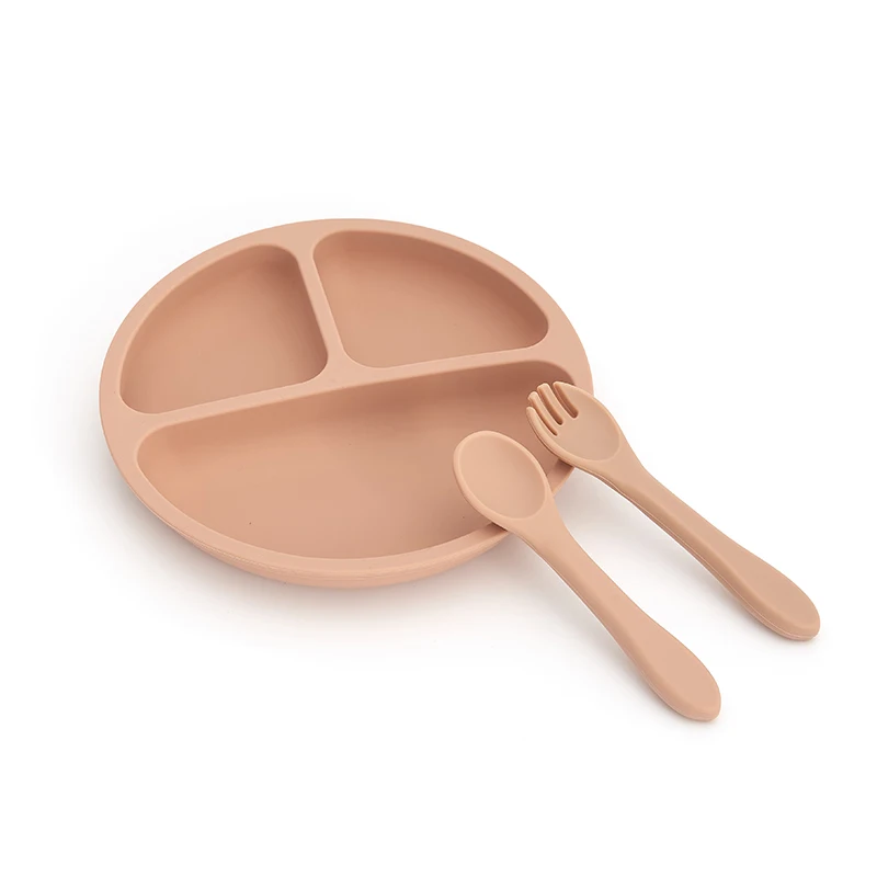 

BPA Free Baby Silicone Suction Plate Kid Tableware Food Grade Silicone Non-Slip Baby Dish Infant Toddler Dinnerware
