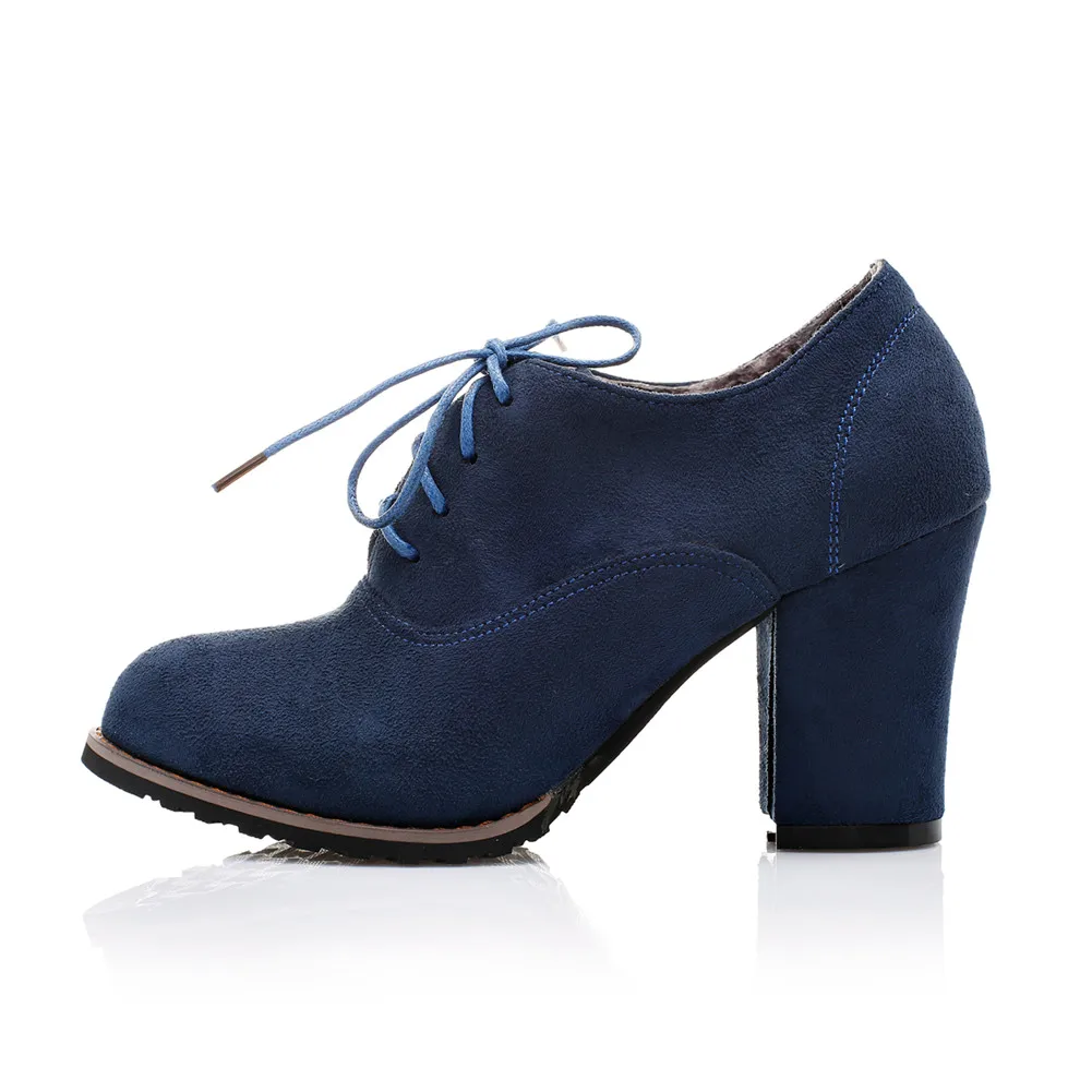 Sarairis Large Size 31-48 Autumn Fashion Ladies High Heels Shoelaces Shoes Woman Casual Office Lady Pumps Women Booties