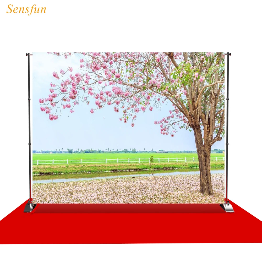 Задний фон для фотосъемки LEVOO с изображением розовых цветов деревенского поля весенний задний фон для фотостудии Фотофон