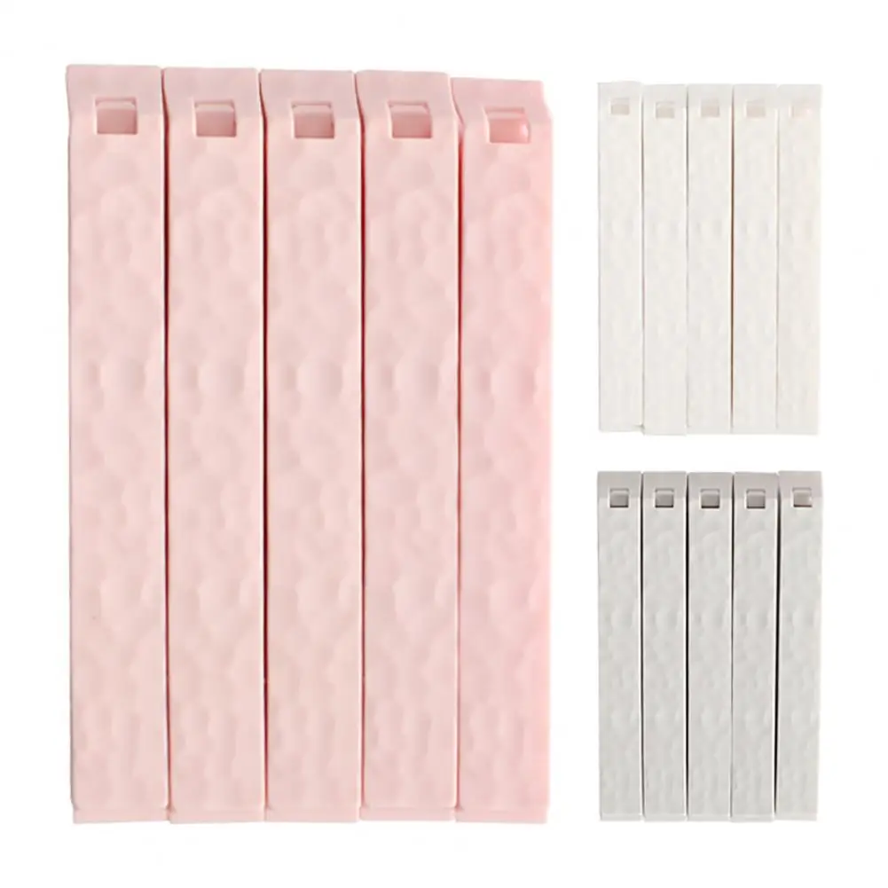 

Dust-proof 5Pcs Long Lasting Wide Application Sealing Bag Clips Solid Sealing Bag Clips Eco-friendly Kitchen Tool