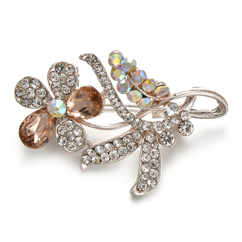 IYOE брошь в форме цветка со стразами булавка горный хрусталь ювелирные изделия