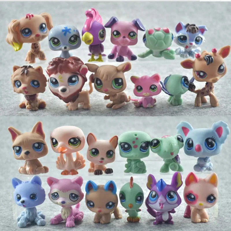24 шт./лот LPS Cartoo виниловая abs игрушка кошка Единорог собаки мини щенок фигурки на